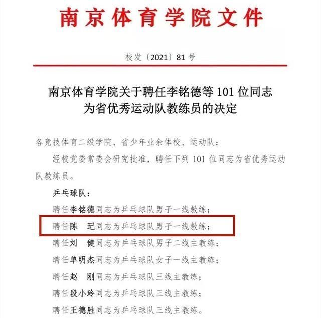 运动员|尊重离开!陈玘低调回归省队,刘国梁也没办法挽回,教练也不容易