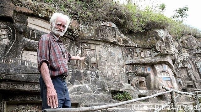 老人独自生活在山里，他用40年的时间，把悬崖变成一个巨大艺术品
