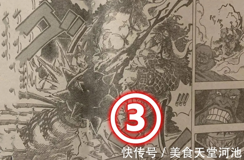 小菊|海贼王1014话，一口气“画死”三个人，凯多结尾一棒槌，看着都痛