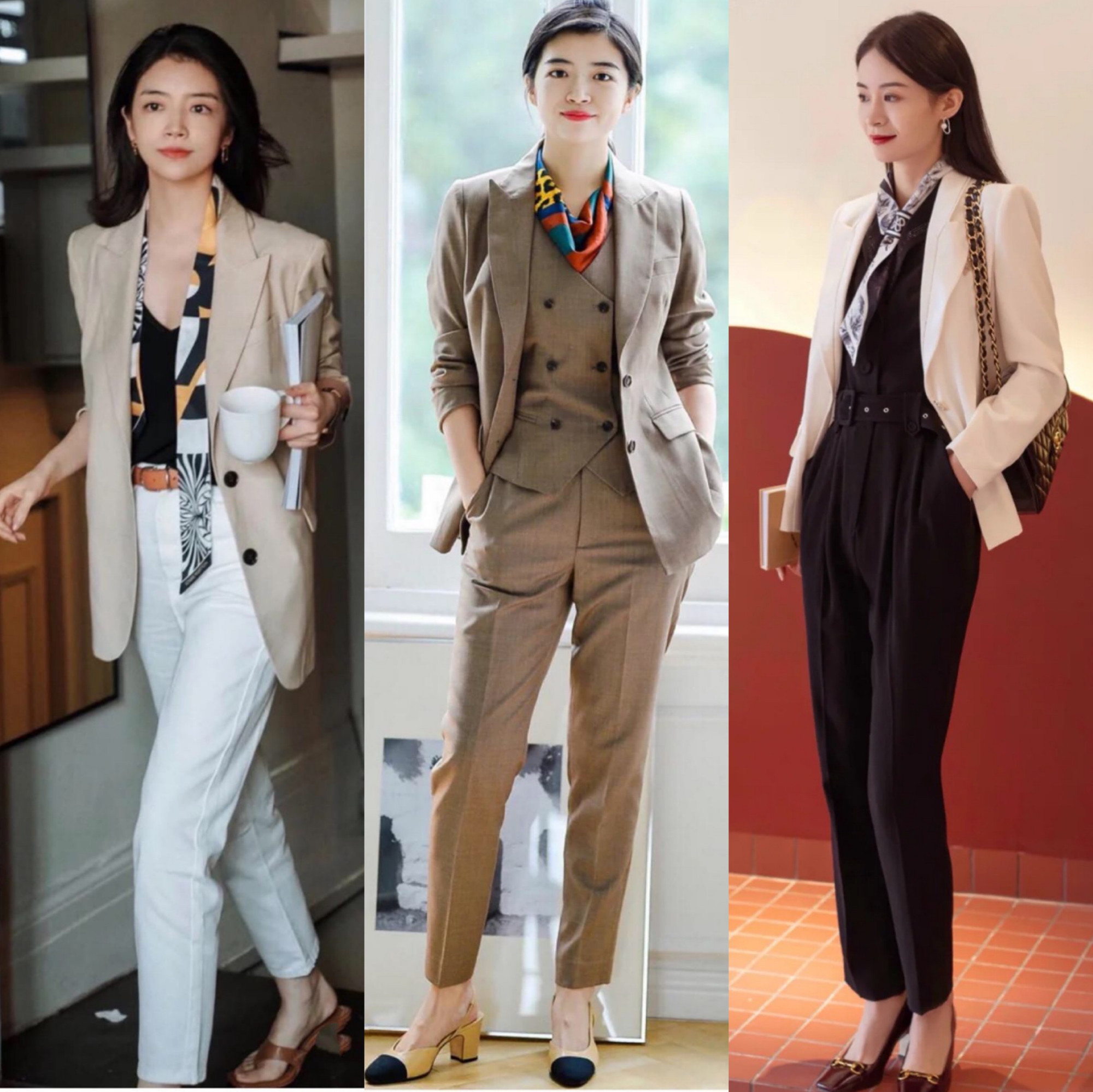 真正精致的女人, 懂得用配饰锦上添花, 丝巾这样系就很美