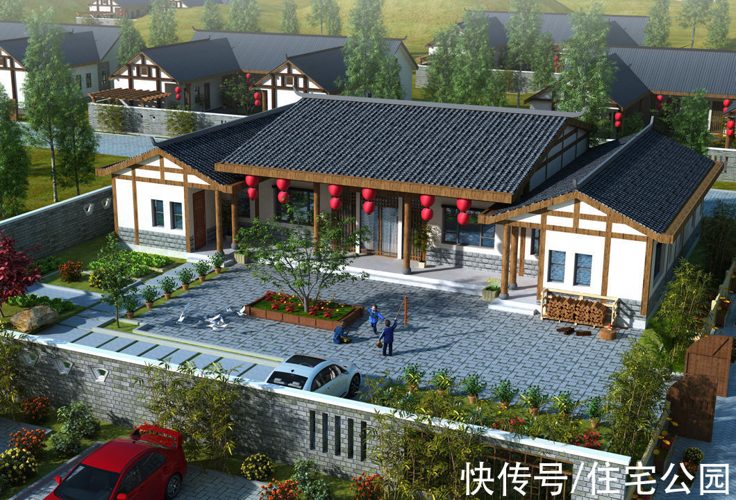 占地面积|回农村给父母建养老房,就在这10套图纸里选一套吧,颜值高又实用