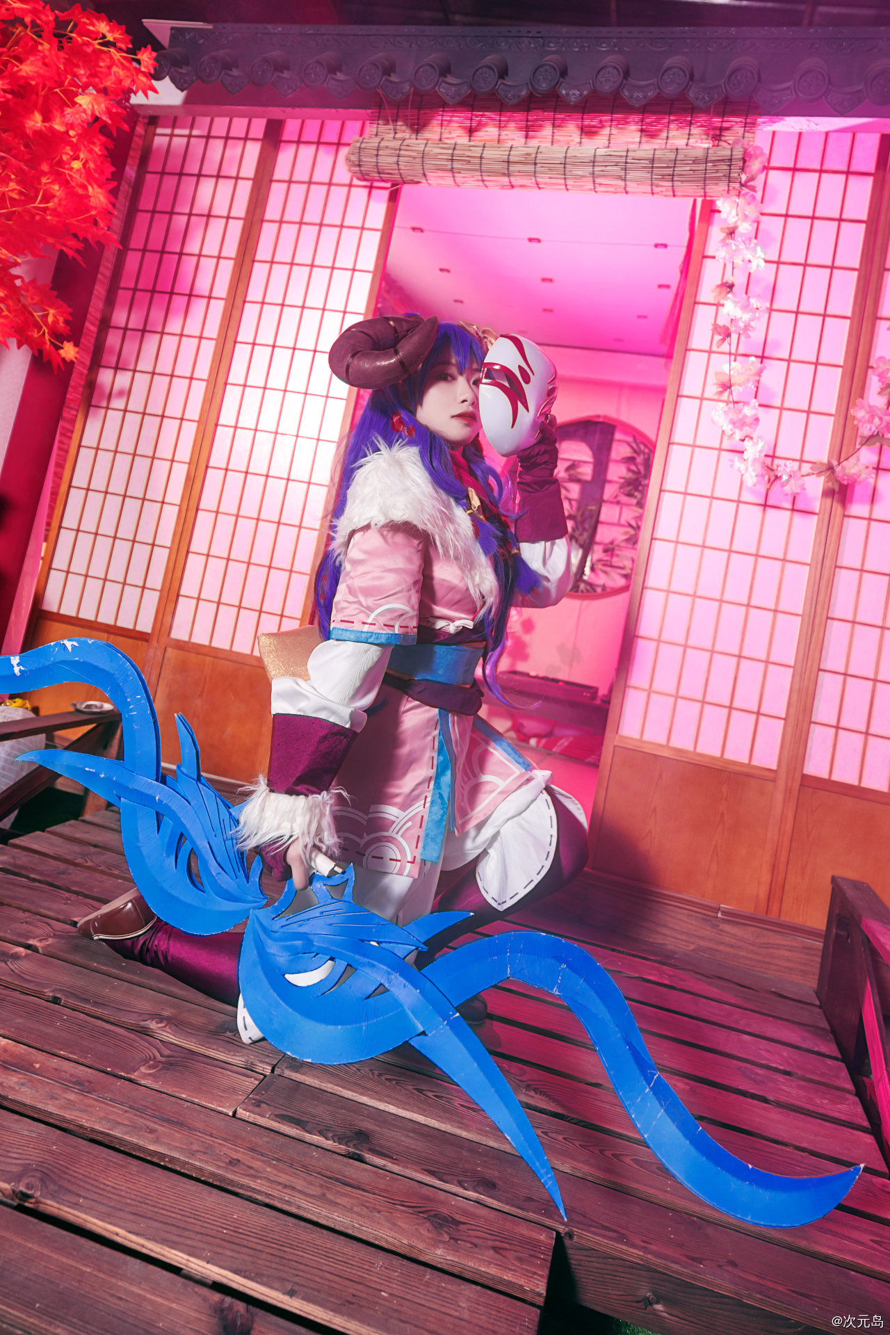 cospl英雄联盟LOL 灵魂莲华阿狸cosplay