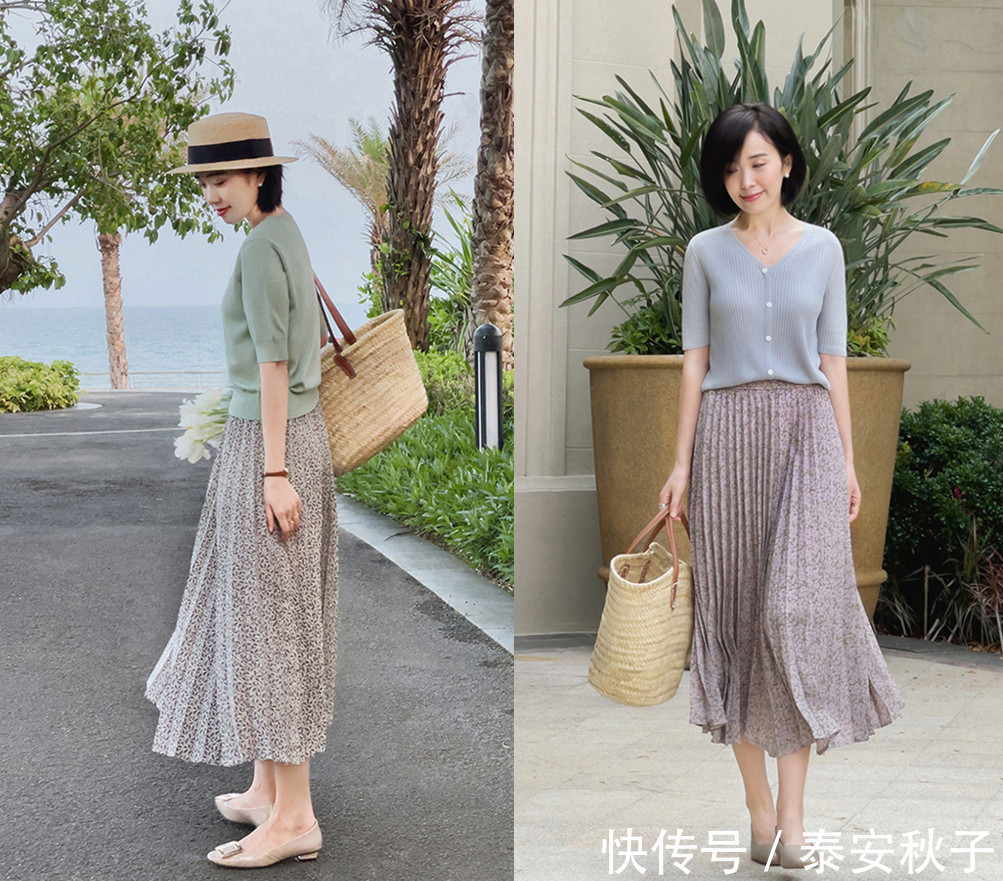 针织小衫|这年头，哪个时髦精不喜欢“清雅碎花”？