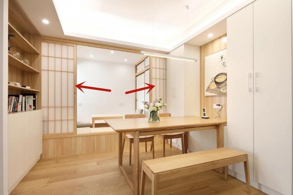 通风换气|榻榻米床改良一下,上方装玻璃隔断做分隔,多间独立卧室通堂透亮