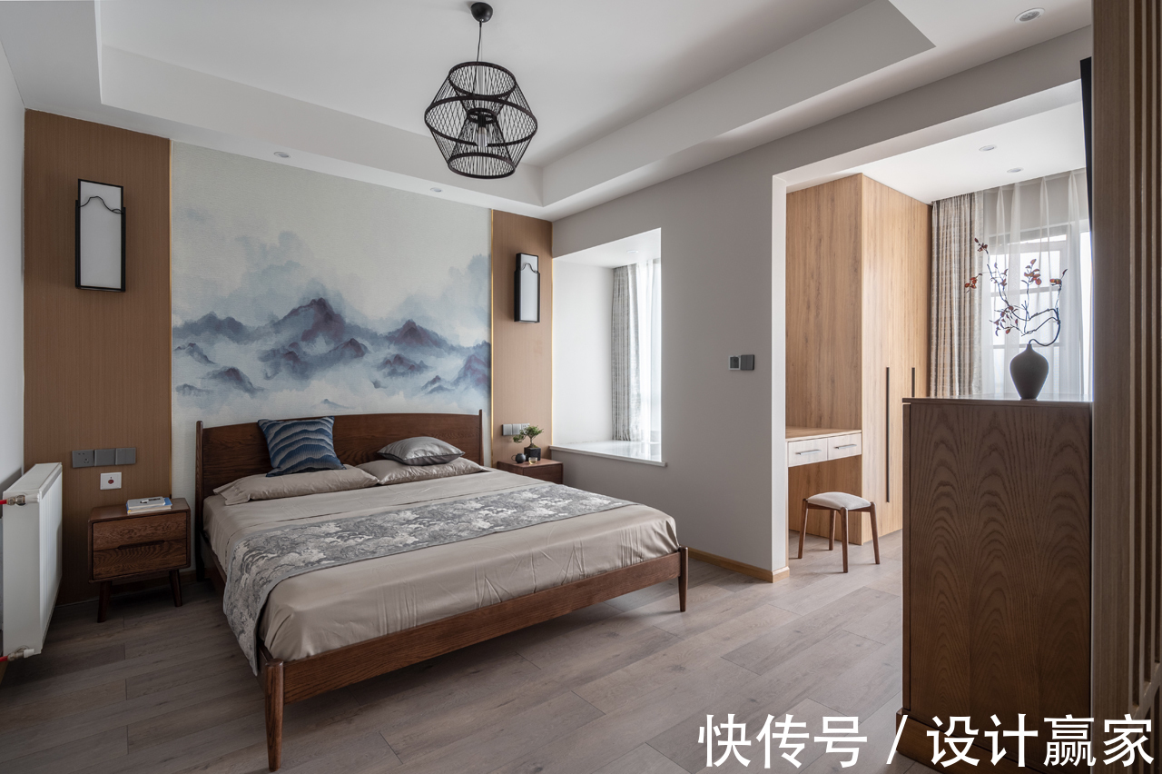业主|有一种美叫新中式,这套143㎡大平层,透出原木质感,古韵气质