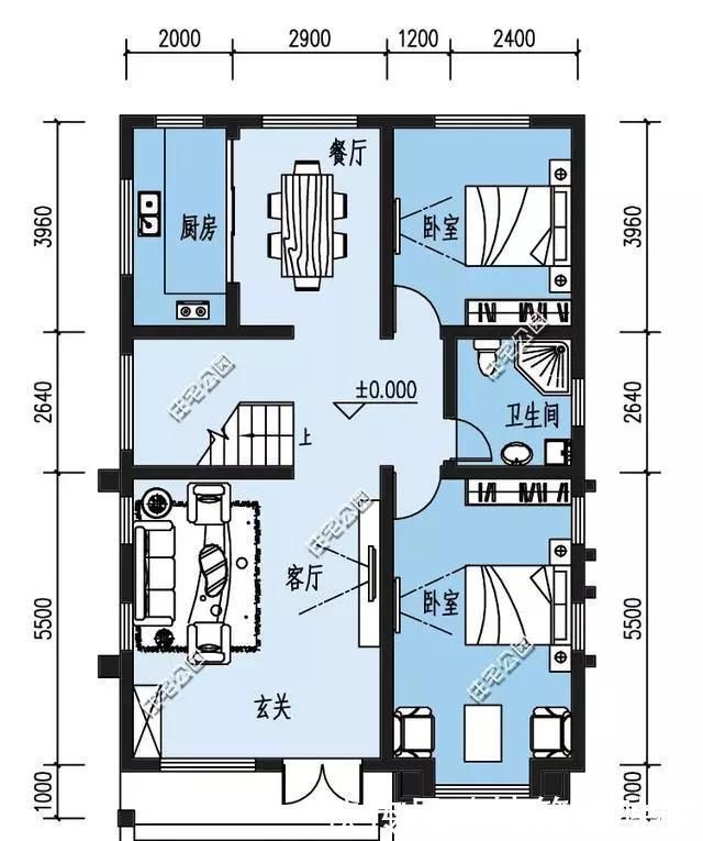 户型|农村建两层有什么好户型,20万之内能建好的5套小户型推荐