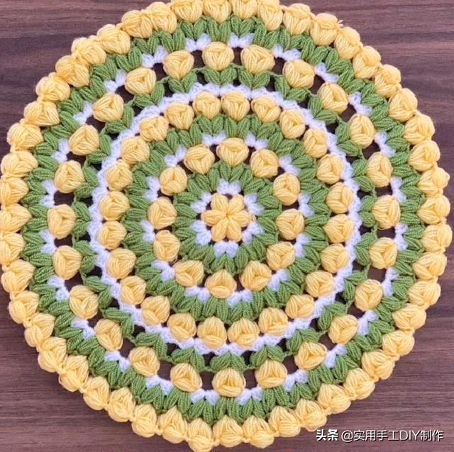 新手#「针织作品」32款只用到一种针法织出来的美垫子,新手留存备用