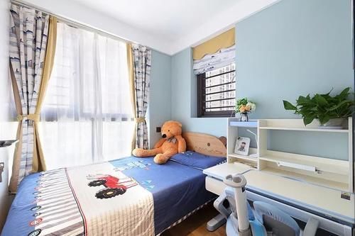 客厅|90㎡现代极简风,改善性房装成四房,满足二胎三代人的居住条件