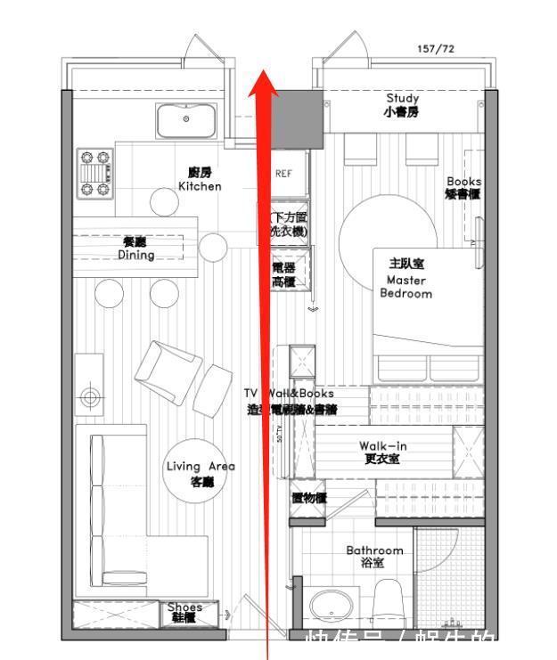 小公寓|小户型yyds!看人家这套43㎡MUJI风小公寓,1㎡都不浪费!