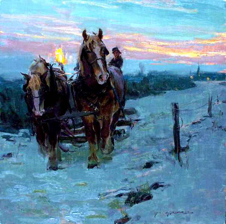 daniel&美国Daniel F.Gerhartz 牧场田园诗般的风景油画