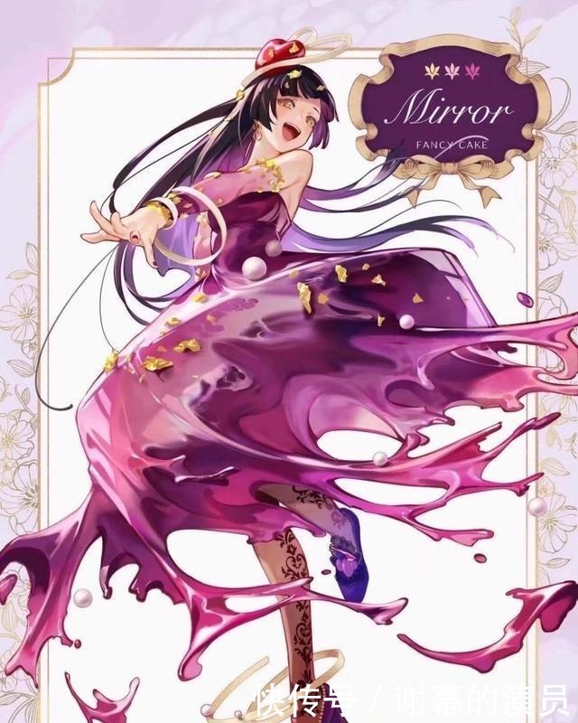 草莓|画师将食物娘化了,水蜜桃小姐软萌可爱,草莓小姐一眼倾心