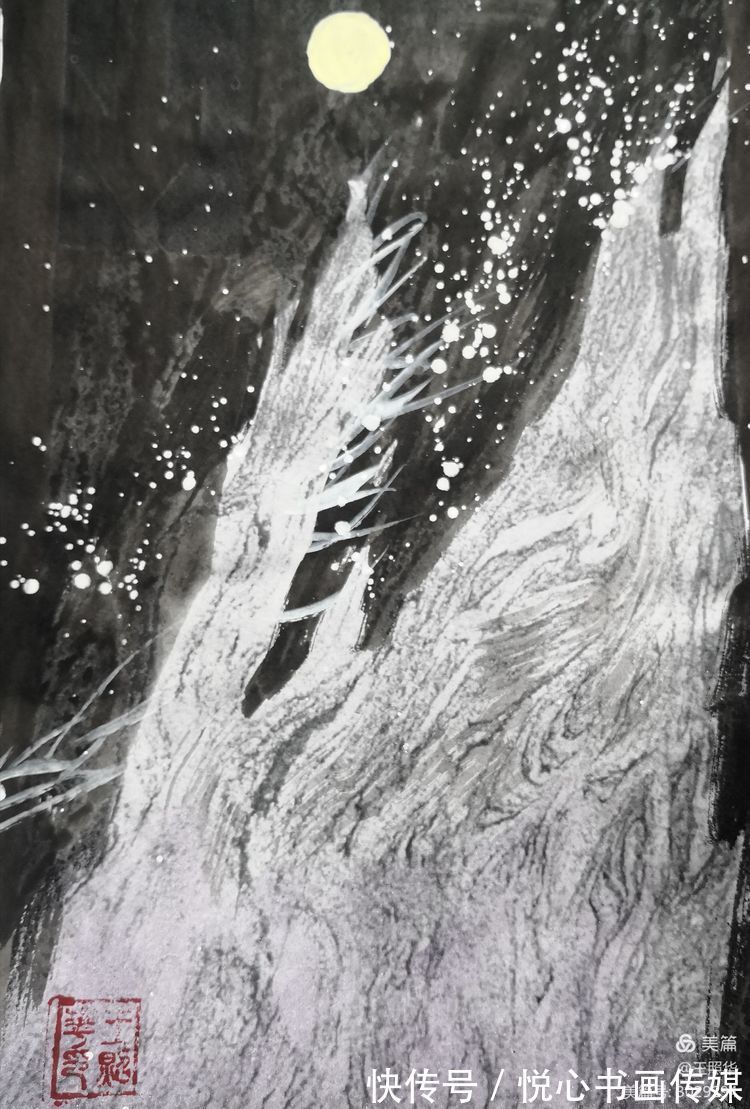 王照华@中国鹰王胡杨大师王照华鬼斧神工画胡杨《秘境》