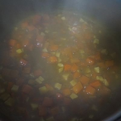  红白|#一起加油，我要做A+健康宝贝#暖暖の怀石红白咖喱杂粮饭