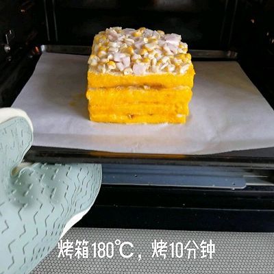 火腿片|芝士玉米肉松三明治