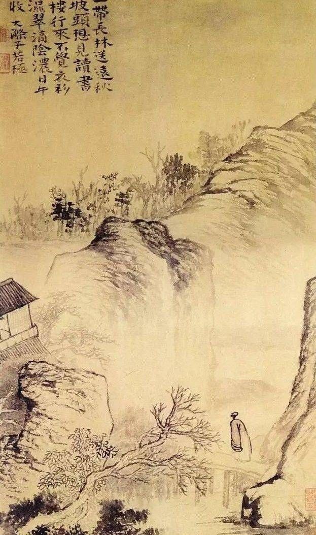 中国艺术#他是清初画家,他的画不是写实,也不是抽象,而是“意象”