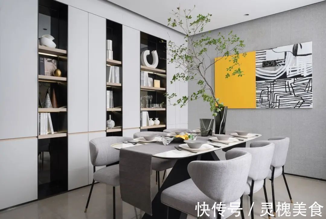 现代|210㎡联排小别墅,现代大方的布置,配色令人舒适