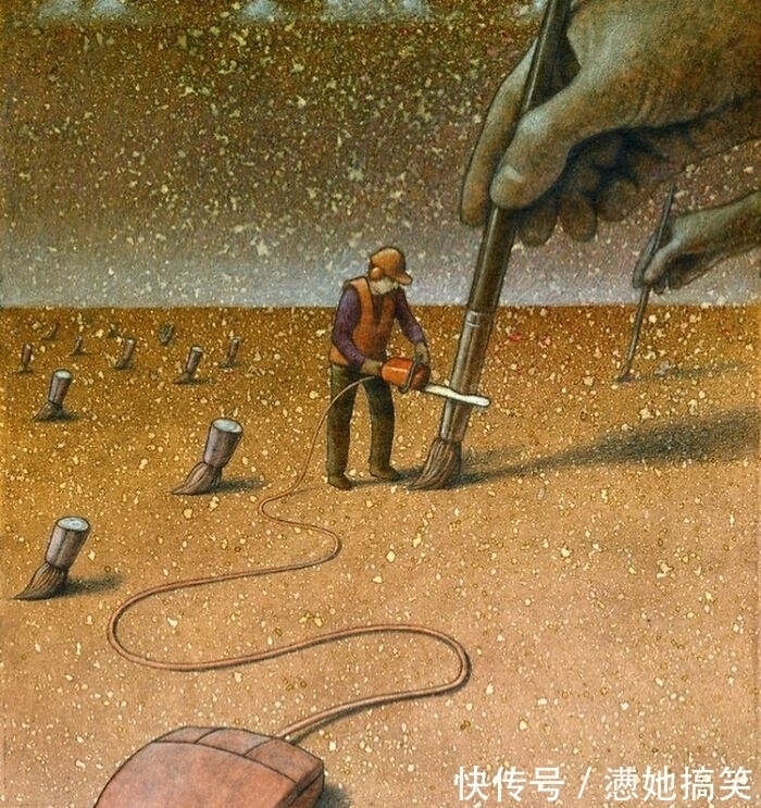 手机$12幅令人细思极恐的插画,每一张都发人深省,直击灵魂