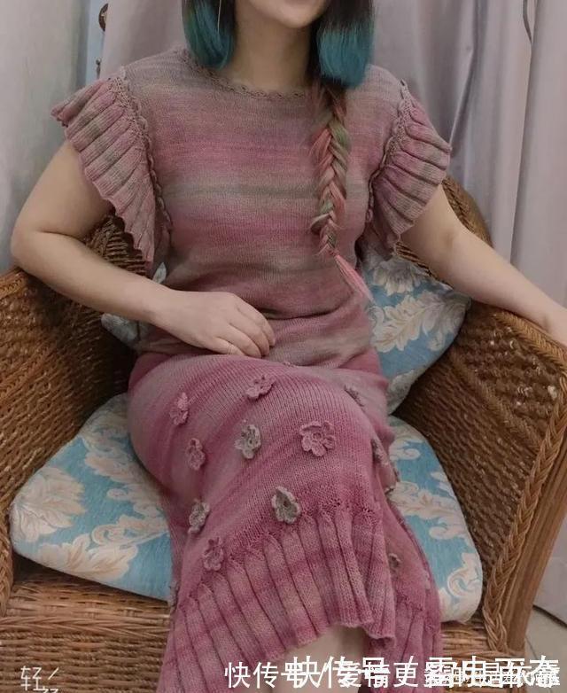蕾丝|2款棒针编织和钩针编织的连衣裙,太惊艳了,附图解教程