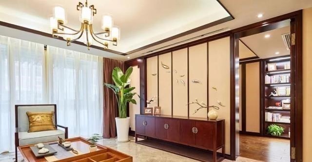 展示柜|新中式客厅电视墙，儒雅端庄，华丽大方！新中式客厅电视墙，儒雅端庄，华丽大方！