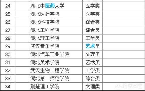 湖北有哪些大学？这些大学的排名是什么？