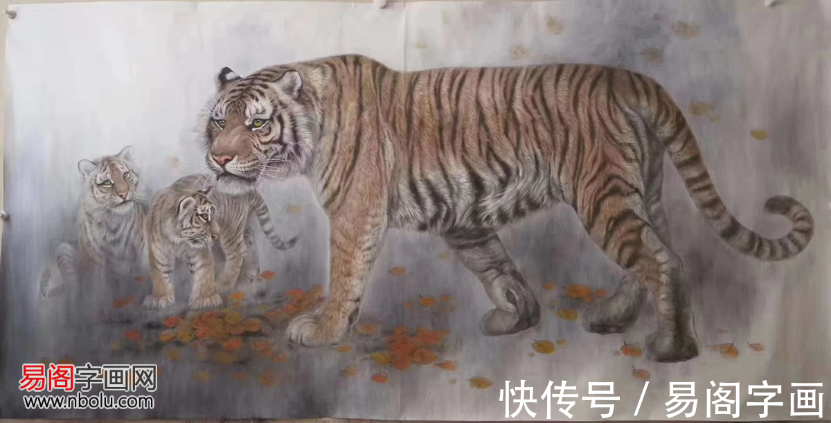 名家|画虎名家陈念岗老虎画 形神意势兼备