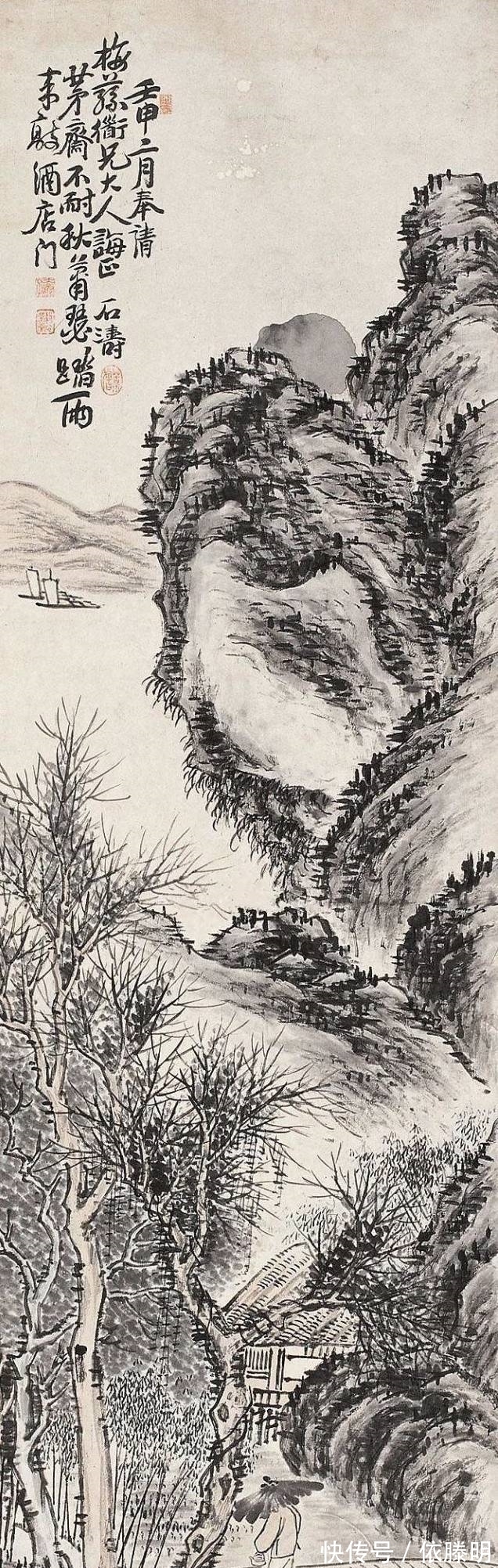 八大山人|石涛,八大感时花溅泪,恨别鸟惊心的悲怆之情只能通过笔画于纸上