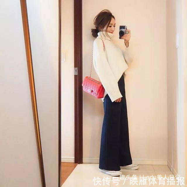 阔腿裤 仅158高、两个孩子的辣妈,她的轻熟风穿搭,才值得中年女人借鉴