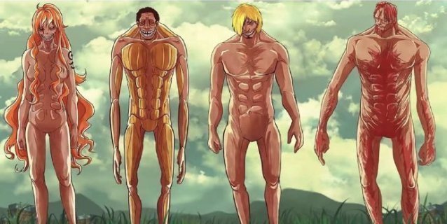 進擊的巨人|當海賊王遇上進擊的巨人，薩博帥炸，娜美你一定會放大看