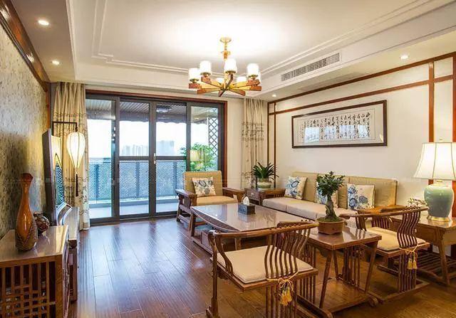 装修设计|180平新中式装修设计,八仙桌和灯笼椅,感觉好灵动!