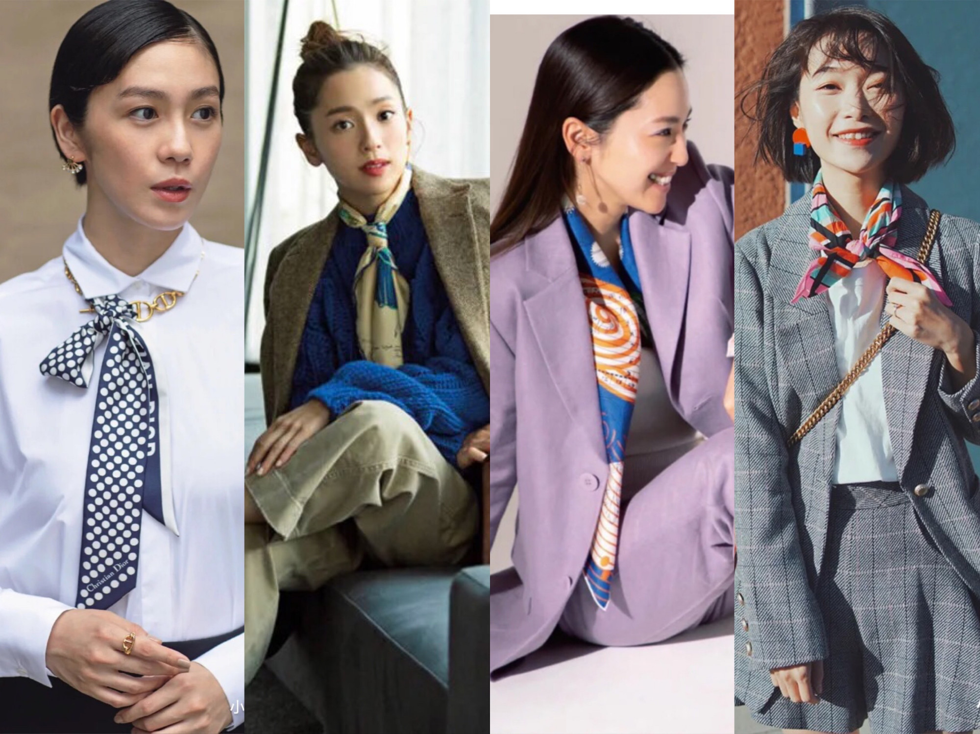 真正精致的女人, 懂得用配饰锦上添花, 丝巾这样系就很美