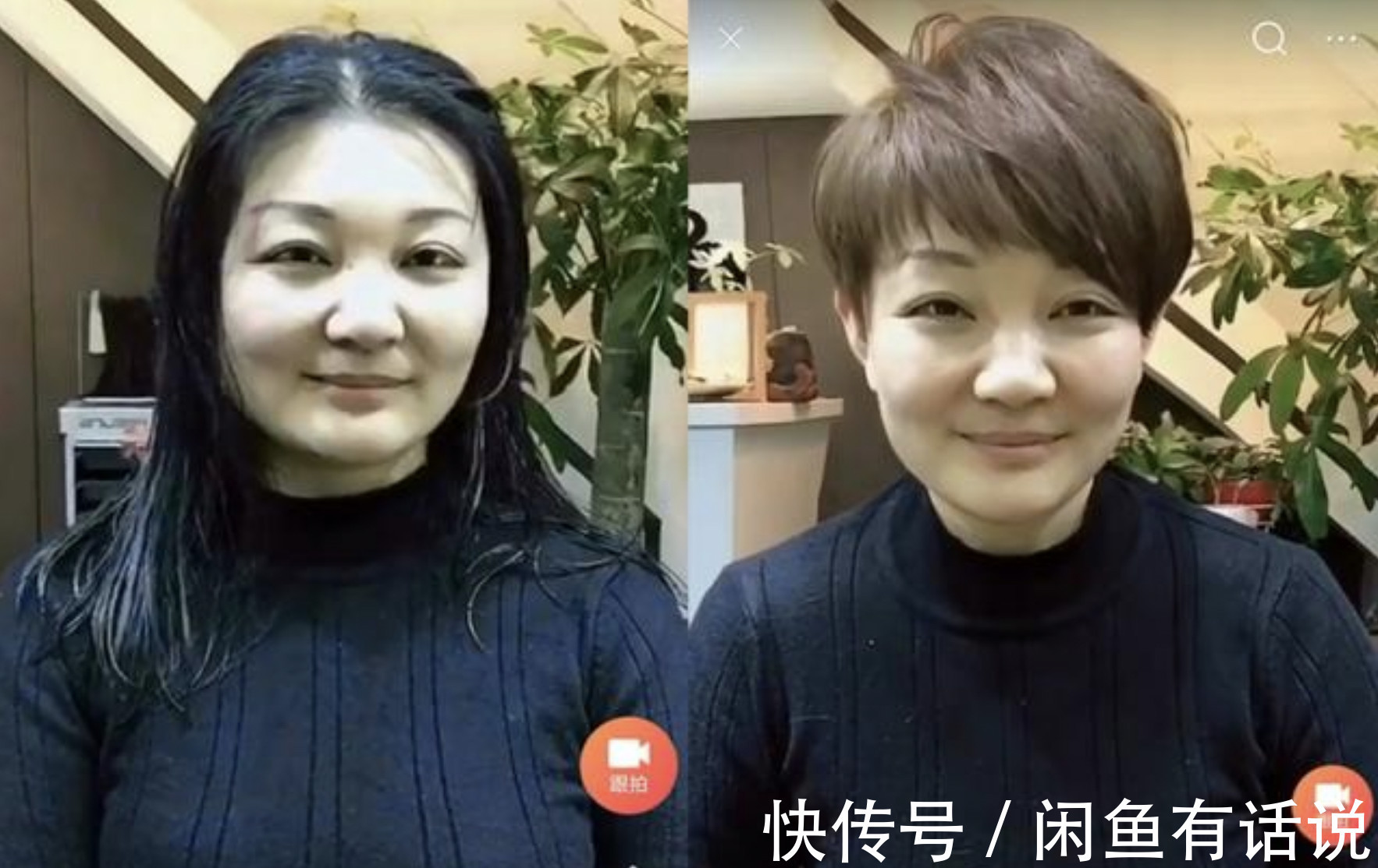 微卷|剪短发显脸大?看50多岁阿姨的亲身示范就知道,比长发时洋气多了