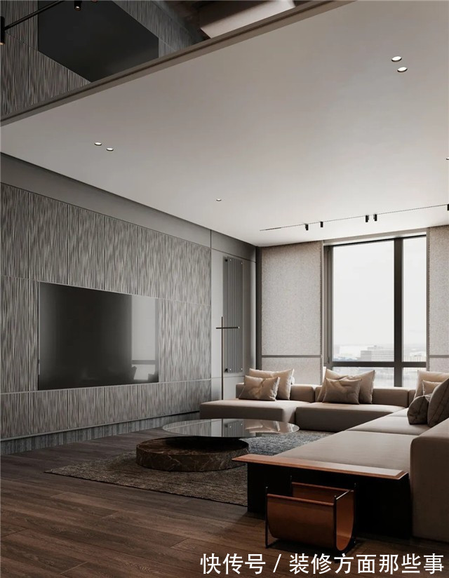 平层|163㎡极简风大平层住宅,刚柔并济营造了简洁有力的空间秩序