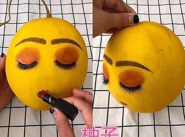 西瓜|水果也能“化妆”西瓜一般,柚子太惊艳,看到柠檬把手寄过来