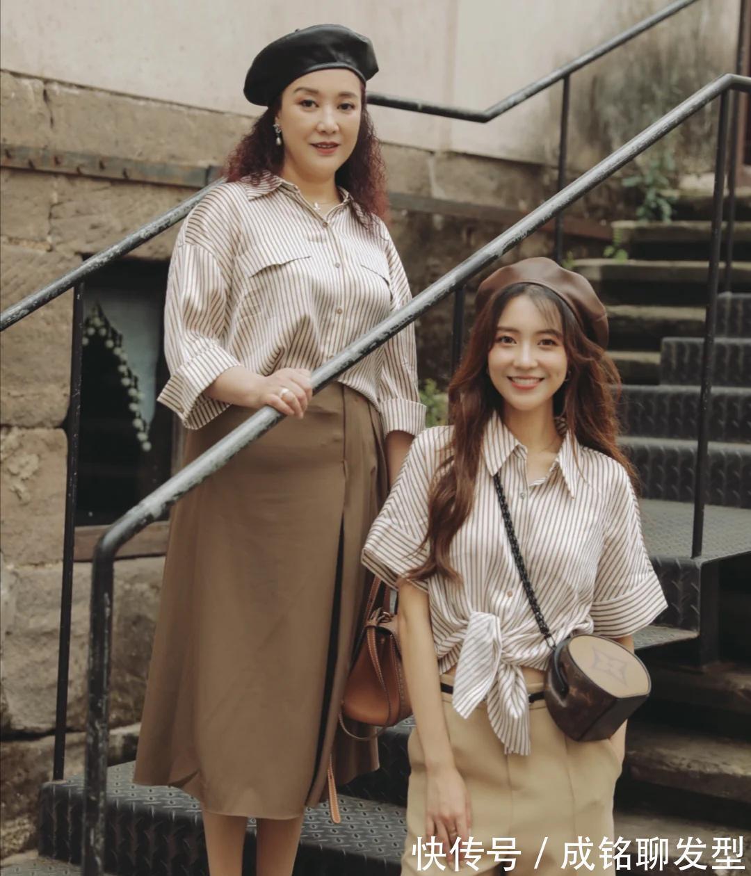 连衣裙|身材微胖的中年女人，学学这位些主的优雅穿搭，时尚减龄又显瘦