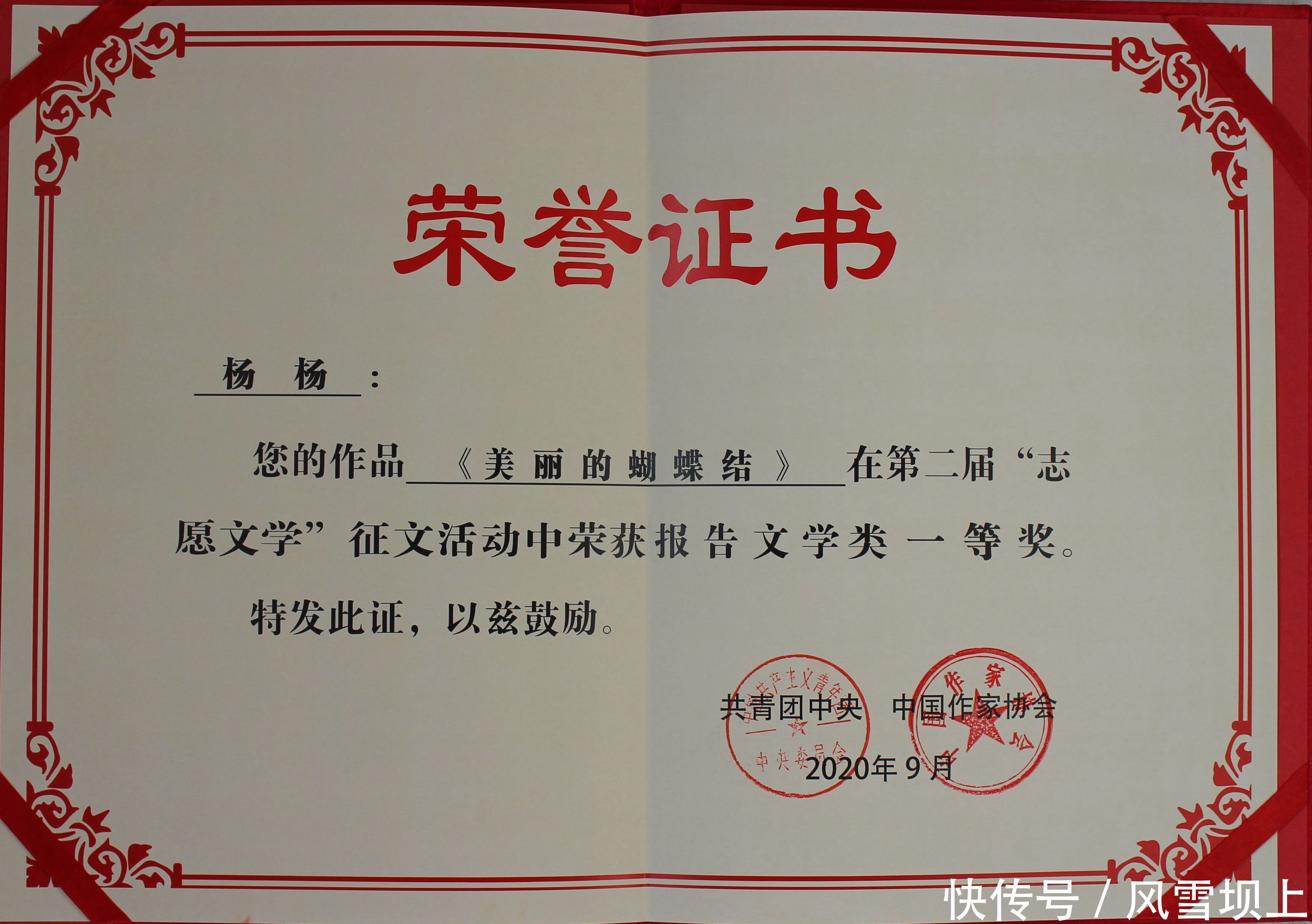 蝉联|重磅!著名报告文学作家杨杨蝉联共青团中央、中国作协第二届全国“志愿文学奖”