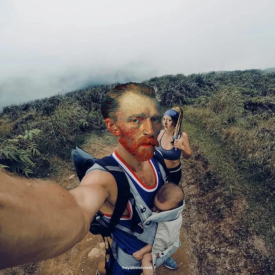 阿尔勒!艺术PS大神恶搞世界名画,梵高和蒙娜丽莎哭晕在厕所…