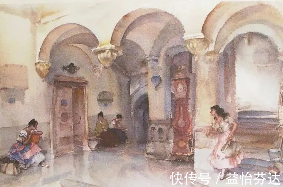 水彩!他是最会画人体画作的 世界顶尖级水彩大师