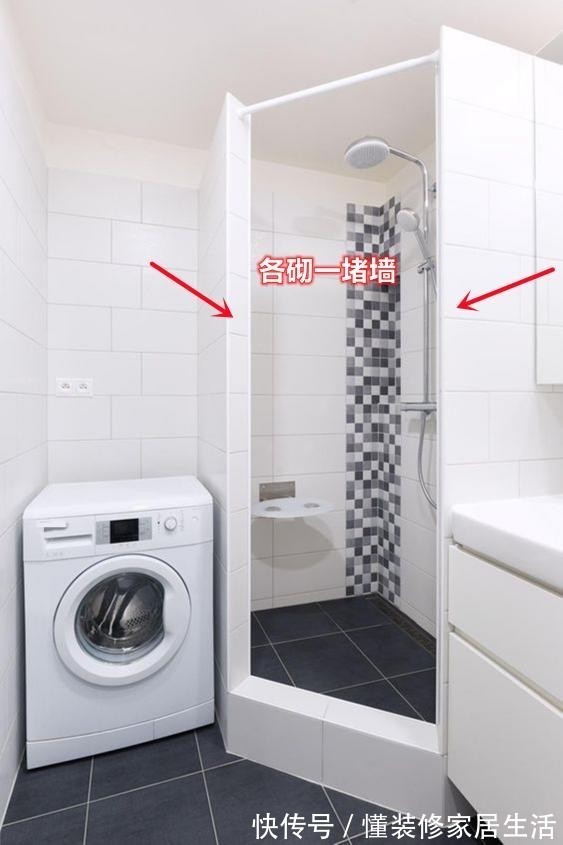 侧装法|越是卫生间面积小,越要用到“侧装法”,占用不到1㎡功能全齐了