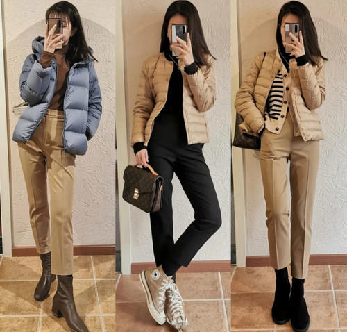 羽绒服别再搭半身裙了！今年流行这样穿：显瘦显高挑，好漂亮！