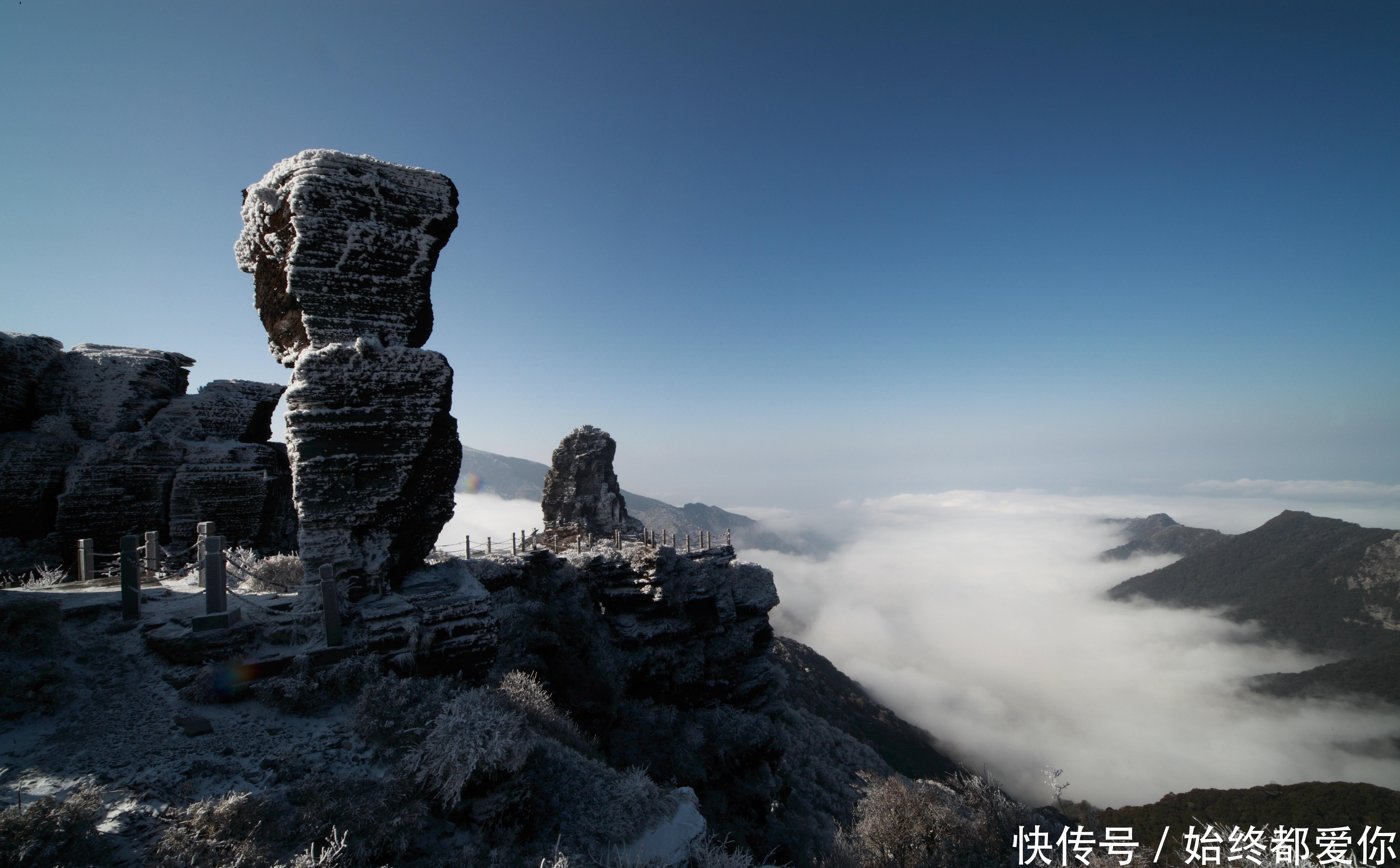 看了屹立在悬崖边亿万年的梵净山，再看日本富士山简直没法比