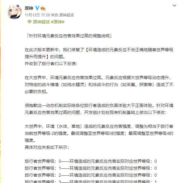 玩家|原神:更新修复与优化,1.1问题一览,看看有哪些问题?