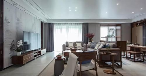 宜居|这才是新中式,150㎡诗意空间,一入户,就被客厅惊艳