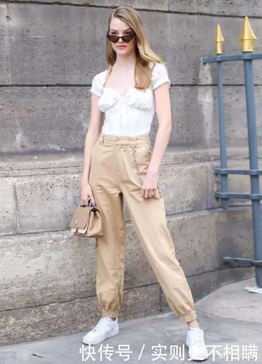 收起你的阔腿裤!今年流行穿的是卡其裤,洋气减龄又有气质!