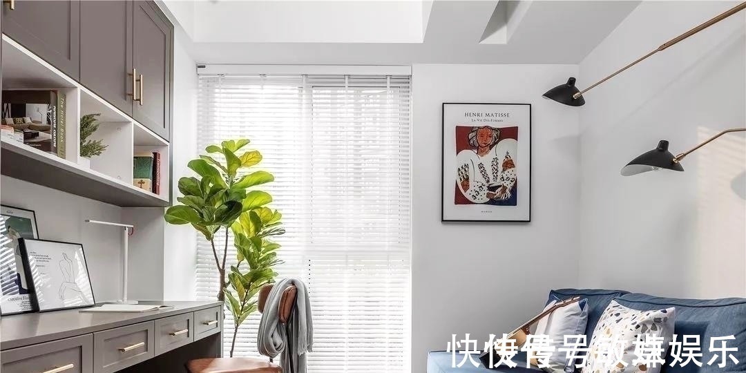 玄关|她家48㎡,拥有三间卧室,超大餐厅,书房客厅合二为一,太聪明了