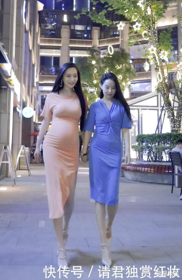 孕妇|孕妇也可以很时尚,长裙+高跟鞋,这也不怕摔了