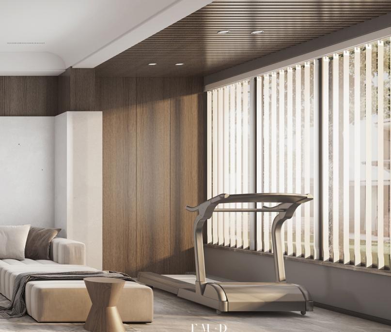 简餐台|130㎡+顶楼54㎡的顶复式,没有红木与雕花的新中式,依然美到心底