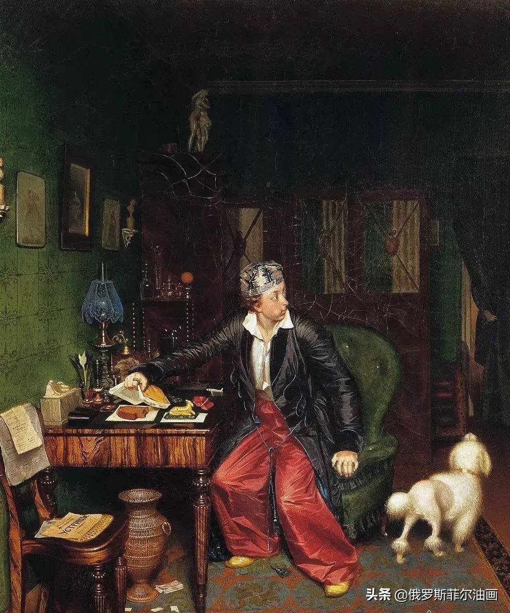 贵族的早餐$19世纪俄罗斯批判现实主义画家费多托夫,他的油画作品令人深思