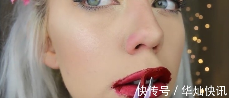 口红 国外美女挑战涂200层口红,用镊子撕掉的瞬间,强迫症表示很舒服