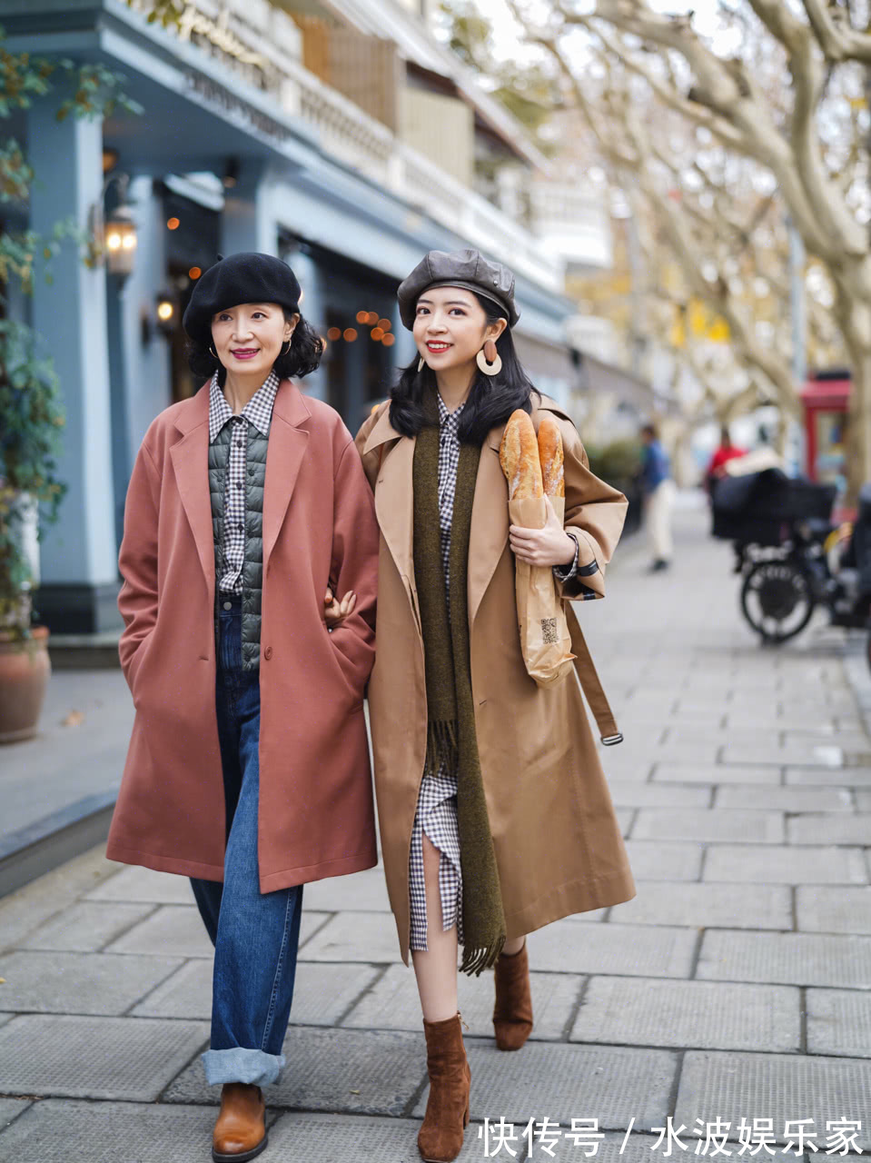 中长裙 女人尽量不要高跟鞋配大衣,现在流行这样穿,有种别样的美