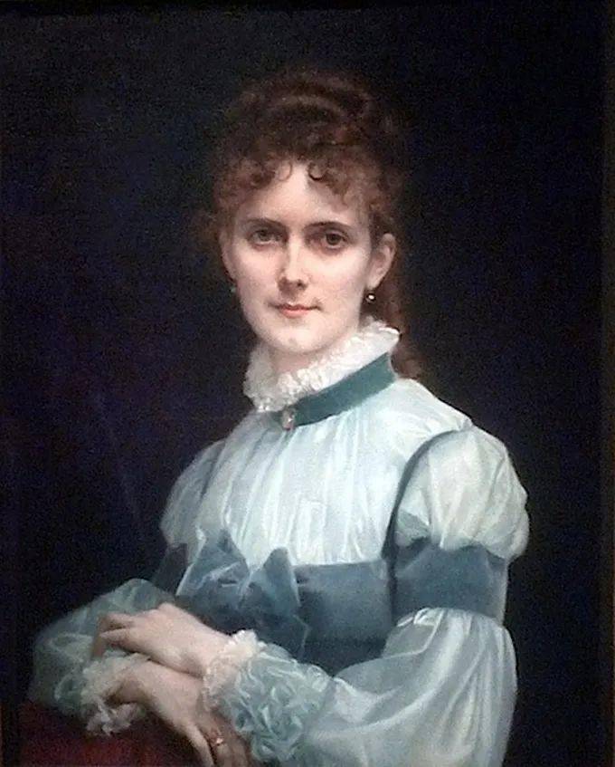 艺术学院!19世纪油画家笔下细腻的年轻漂亮女子,人物造型丰韵端庄 雍容华贵